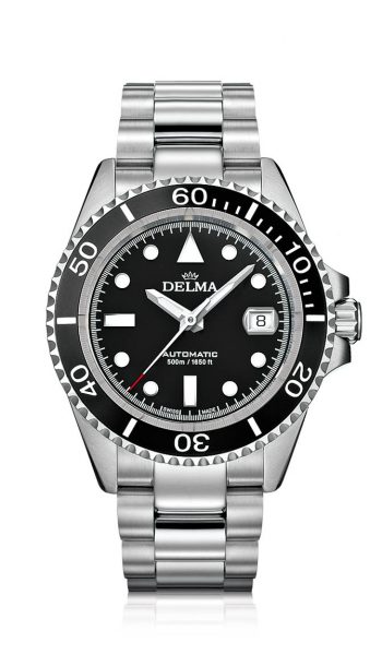 Delma Commodore divers' watch black dial