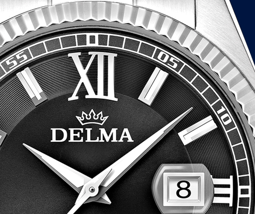 Delma Sea Star with riffled stainless steel bezel