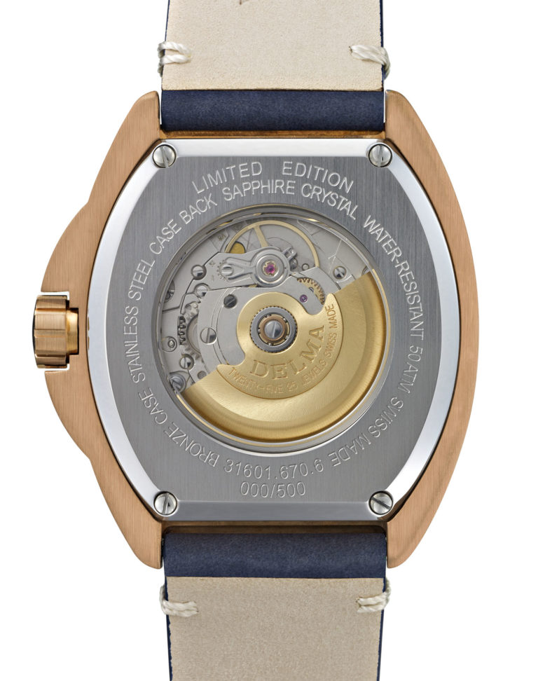 Delma Shell Star Bronze with stainless steel case back