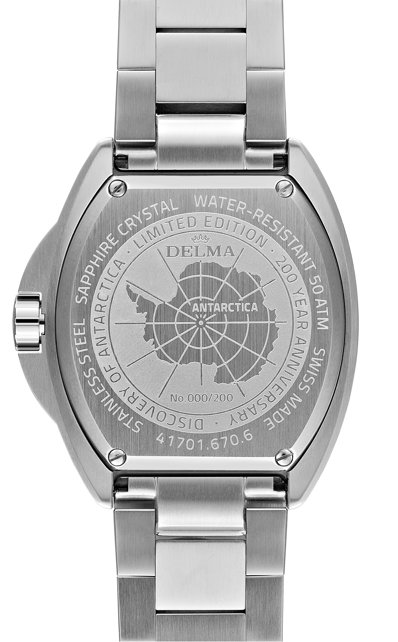 Watch Case back with special engraving of Antarctica