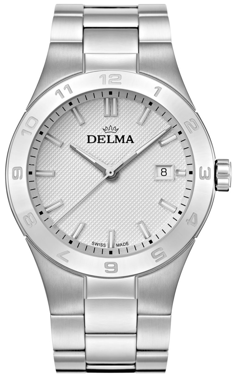 DELMA Rialto Gents in stainless steel white dial