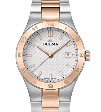 DELMA Rialto Gents Dress watch in two-tone rose gold PVD