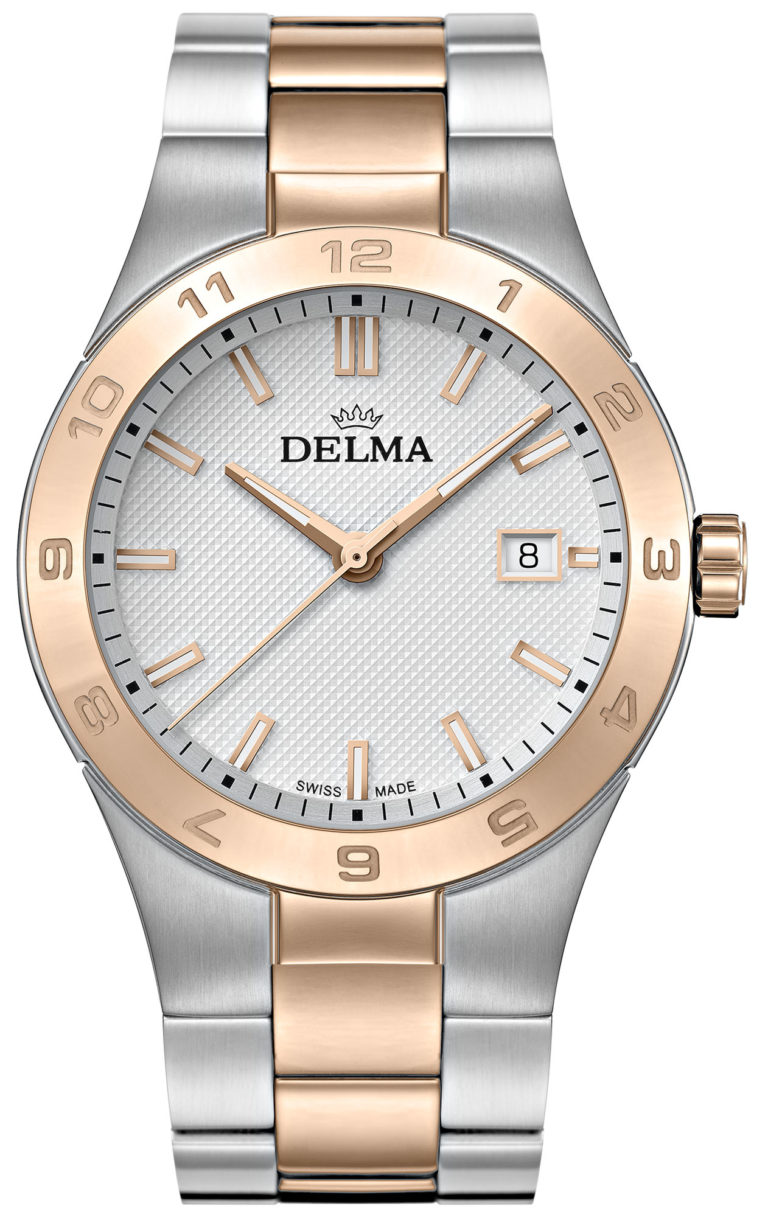 DELMA Rialto Gents Dress watch in two-tone rose gold PVD