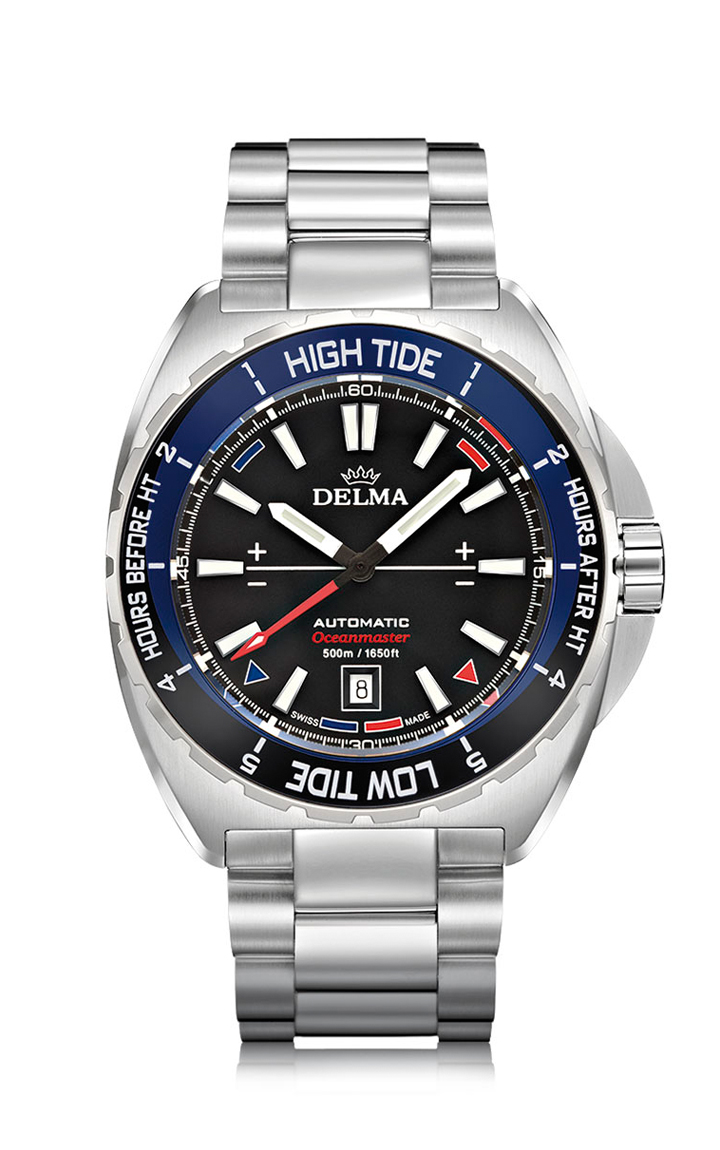 Delma Oceanmaster Tide Automatic Watch with tide bezel, tactical planner and points of sail indicators