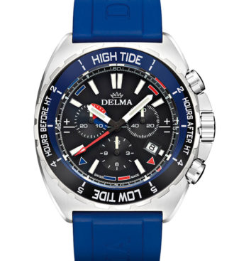 Delma Oceanmaster Tide Chronograph with tide bezel, tactical planner and points of sail indicators