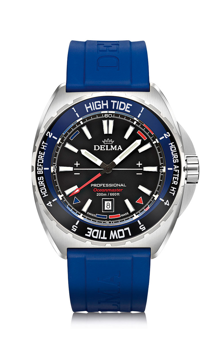 Delma Oceanmaster Tide Watch with tide bezel, tactical planner and points of sail indicators